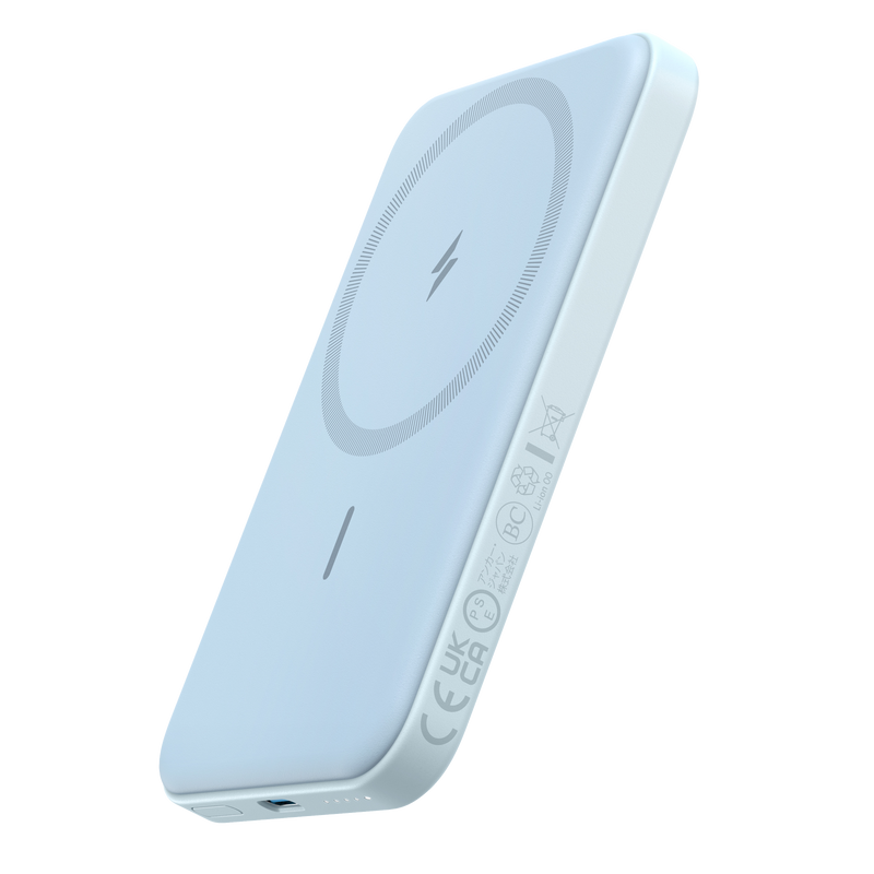 Anker 621 Magnetic Battery MagGo in interstellar gray, portable charging device with magnetic attachment for smartphones.