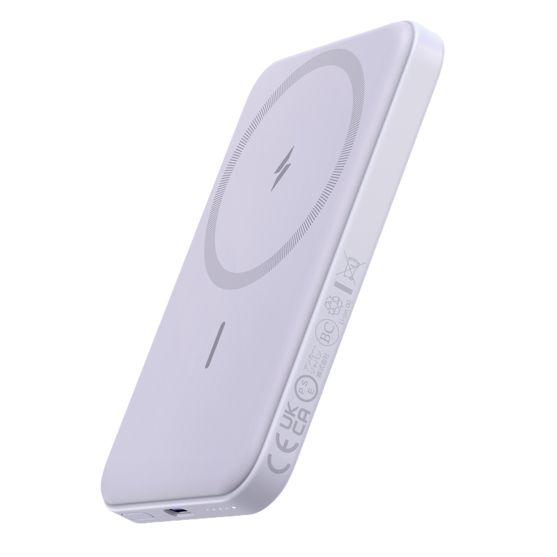 Anker 621 MagGo Magnetic Battery in Interstellar Gray, compact portable charging device with magnetic attachment.