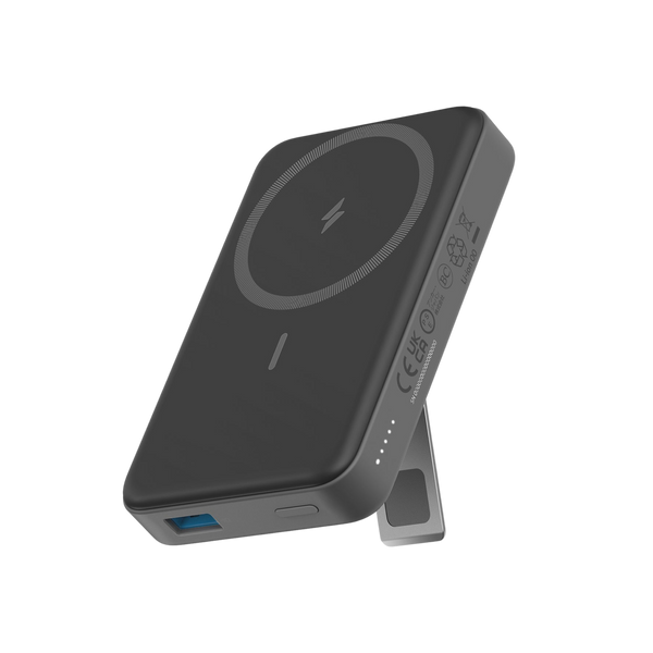 Anker 633 Magnetic Battery in interstellar gray, compact portable charging device with magnetic attachment for smartphones.