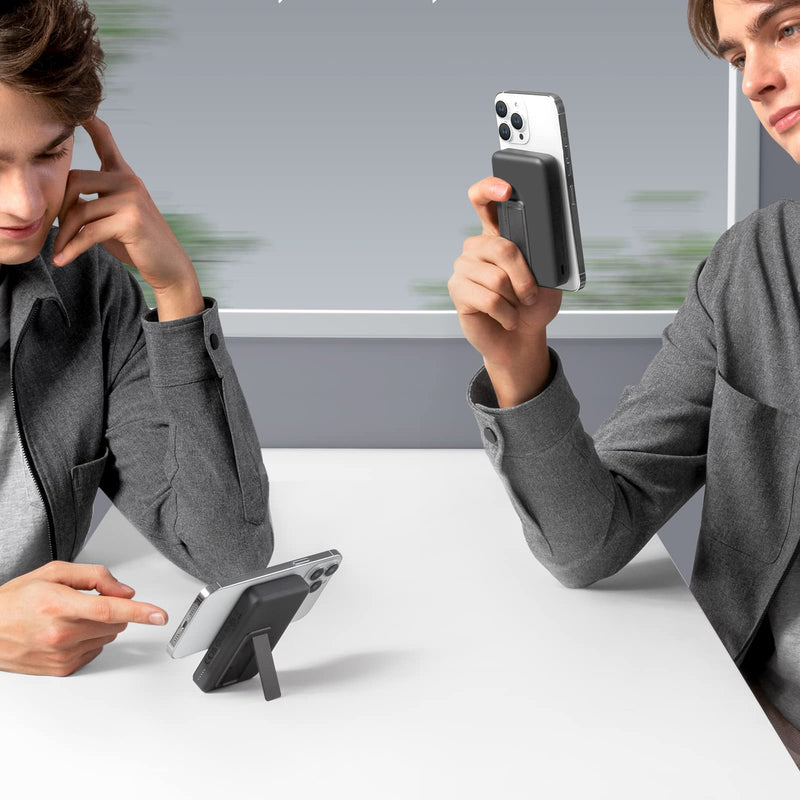Anker 633 Magnetic Battery in interstellar gray, compact portable charging device with magnetic attachment for easy use.