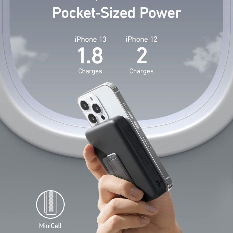 Anker 633 Magnetic Battery in interstellar gray, designed for charging devices with a sleek, compact magnetic power bank.