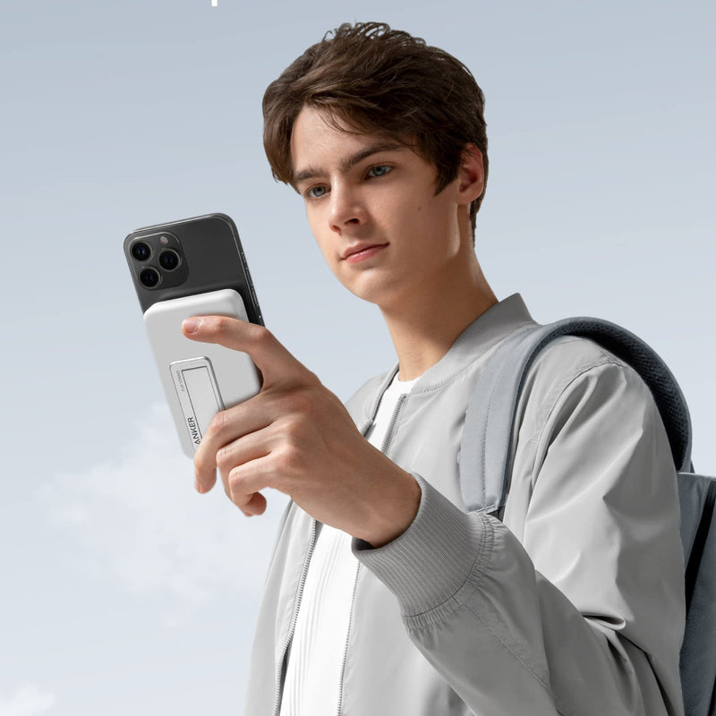 Anker 633 Magnetic Battery charging device in interstellar gray with magnetic attachment and sleek design