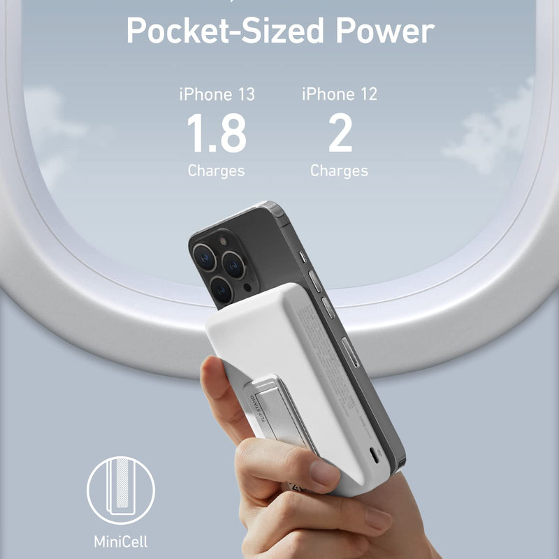 Anker 633 Magnetic Battery charging device in interstellar gray with magnetic connector for portable charging.