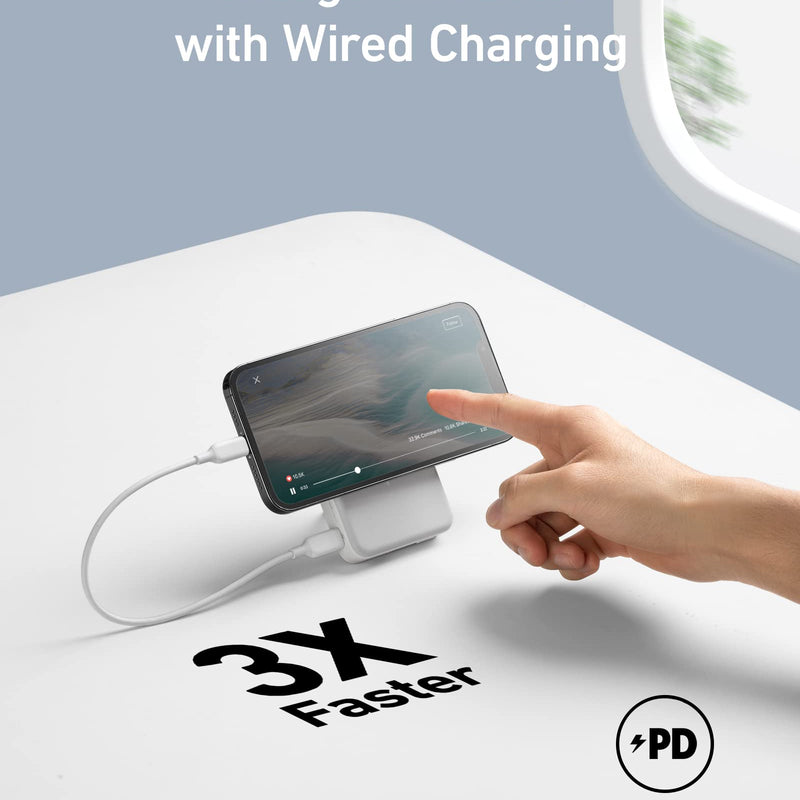 Anker 633 Magnetic Battery charger in interstellar gray, compact portable power bank with magnetic attachment for easy charging.
