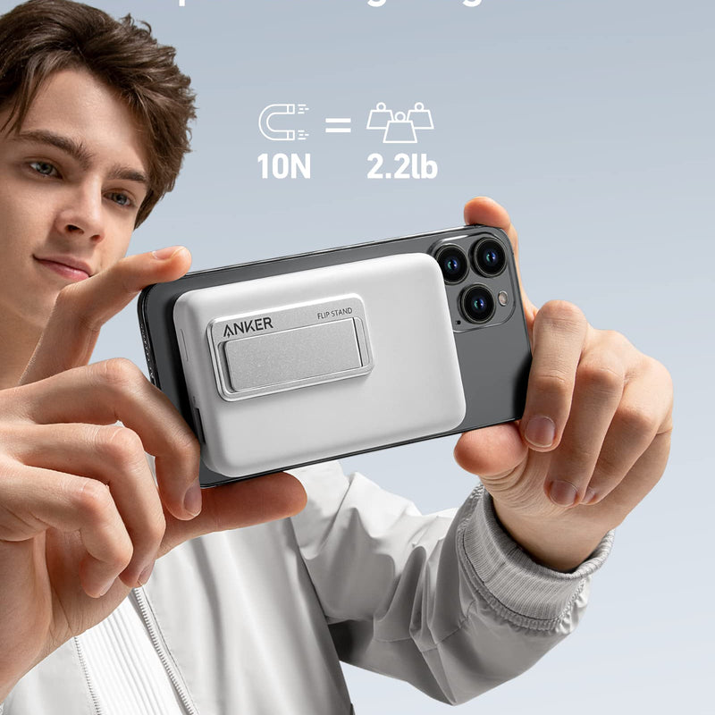 Anker 633 Magnetic Battery in interstellar gray, compact charging device with magnetic attachment for convenient power on the go.