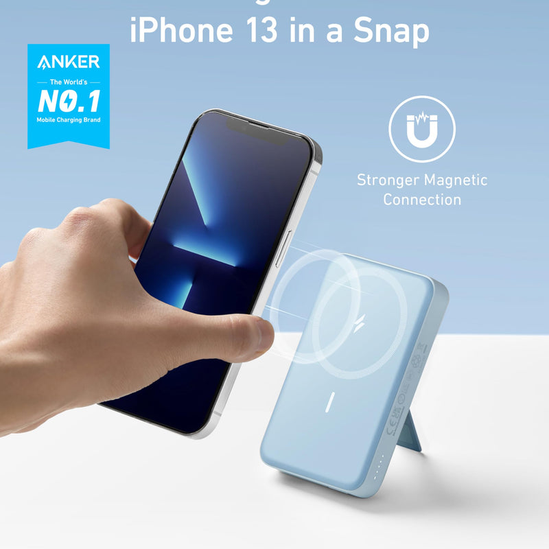 Anker 633 Magnetic Battery in interstellar gray, compact charging device with magnetic attachment for convenient power on the go.