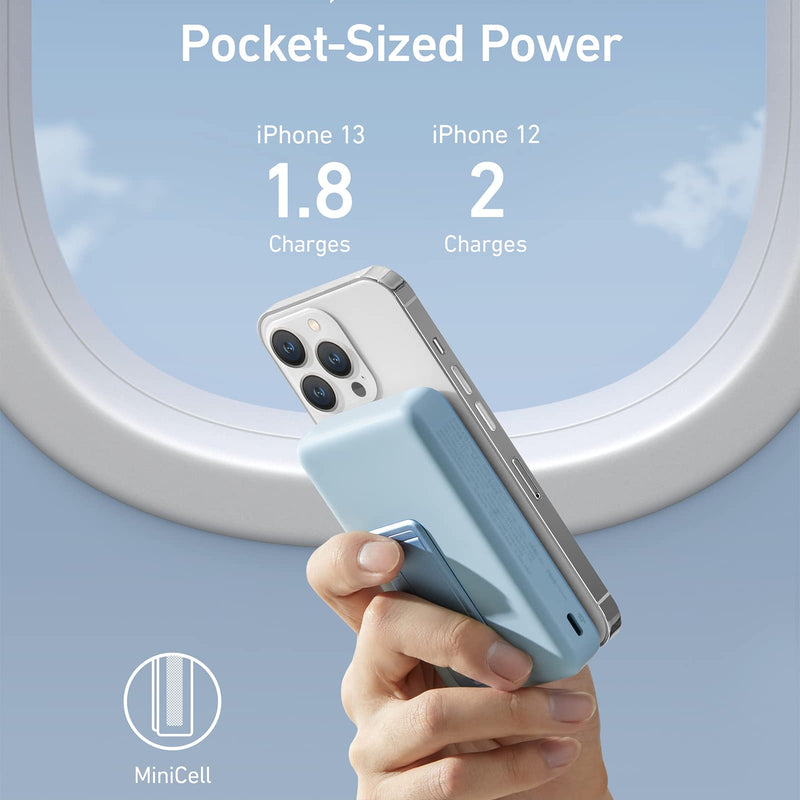 Anker 633 Magnetic Battery charging device in interstellar gray with magnetic connection and compact design.