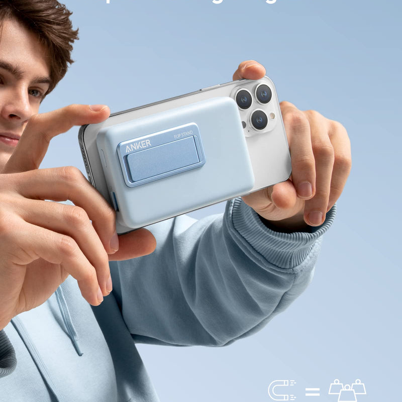 Anker 633 Magnetic Battery charging device in interstellar gray, designed for portable magnetic charging.