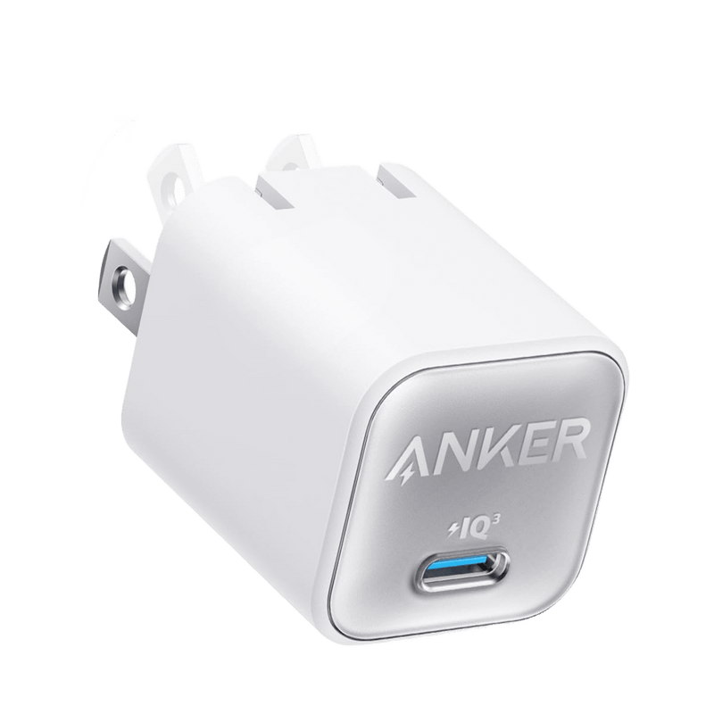 Anker Nano Charger 30W in black, compact charging device designed for fast, efficient charging of smartphones and tablets.