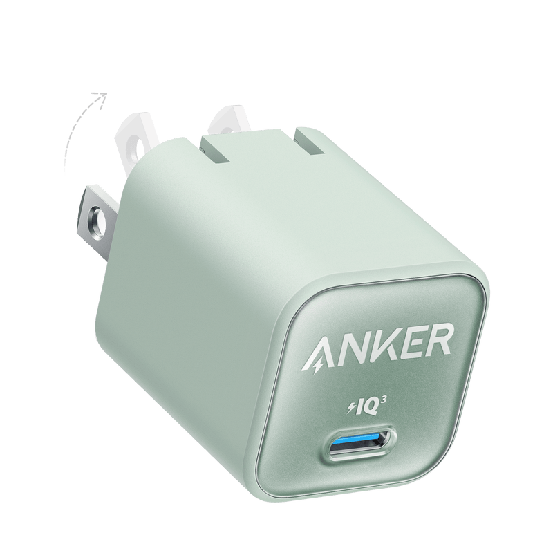 Anker Nano Charger 30W in phantom black, compact USB-C charging adapter for fast device charging.