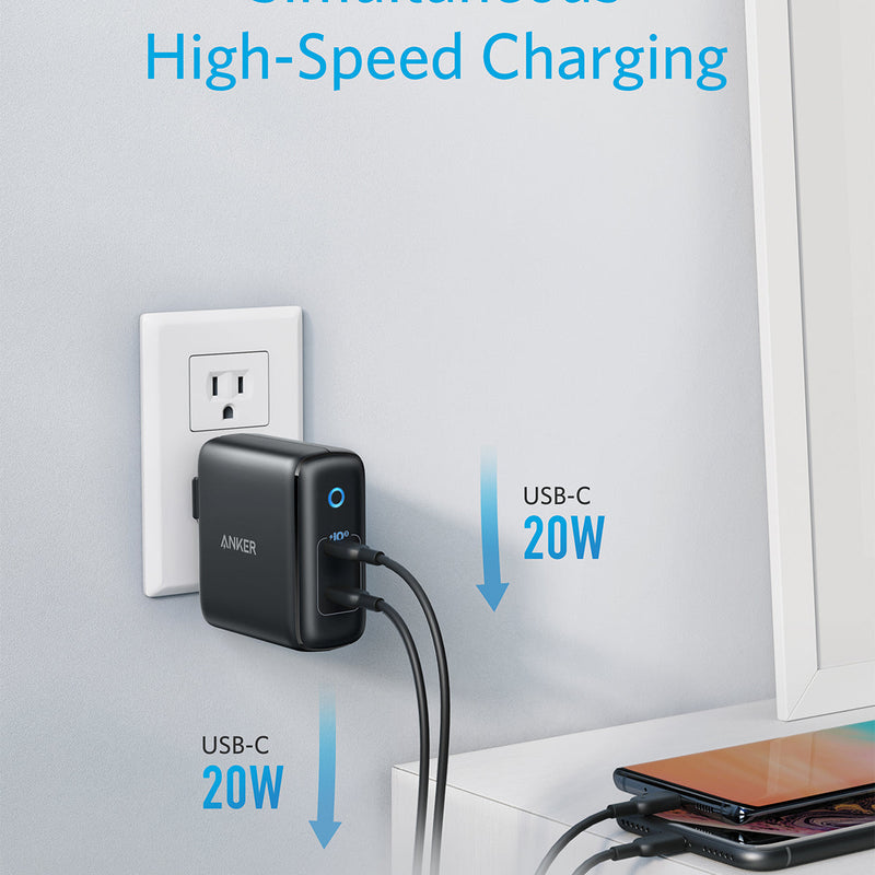 Anker 324 Charger 40W in white, compact charging device for fast power delivery, designed for quick and efficient device charging.