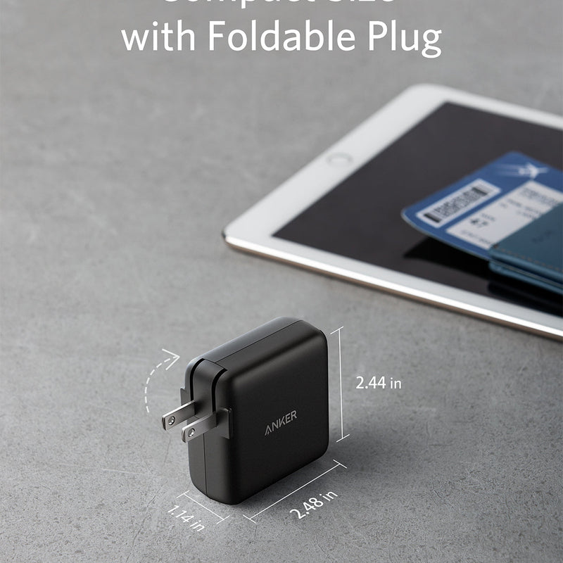 White Anker 324 Charger 40W for fast charging, compact design, and portable power with multiple charging ports.