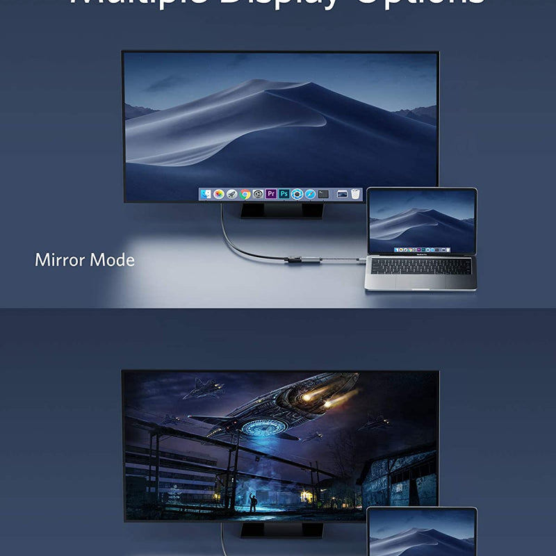 Anker PowerExpand USB-C to DisplayPort adapter connected to a laptop for high-quality video output.