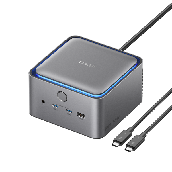 Anker Prime TB5 Docking Station with 14-in-1 ports and 8K Thunderbolt 5 connectivity for versatile device expansion.