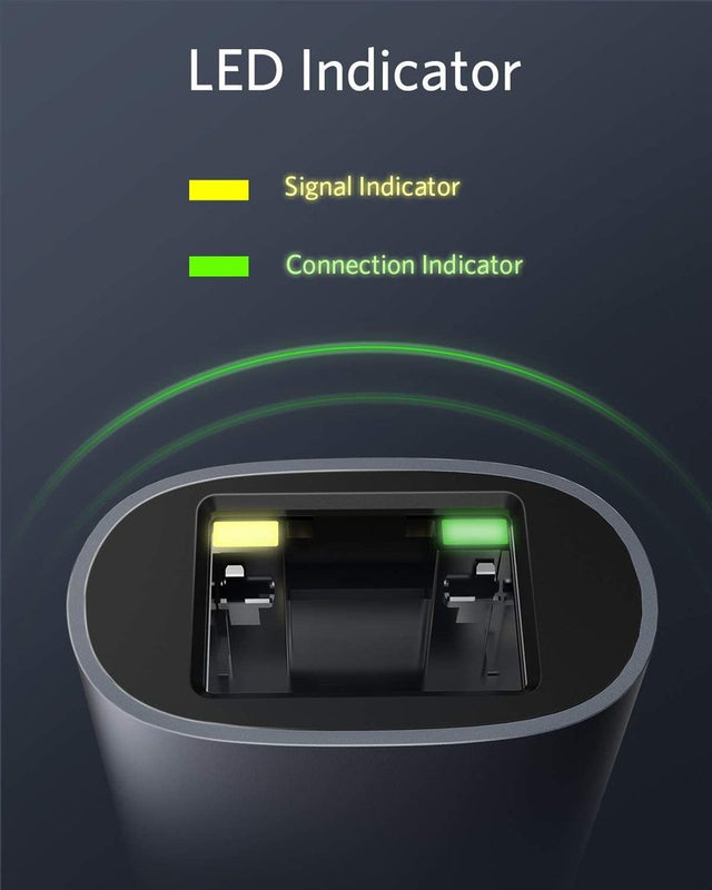 Anker PowerExpand USB-C to Gigabit Ethernet adapter in gray connected to a laptop for fast wired internet access.