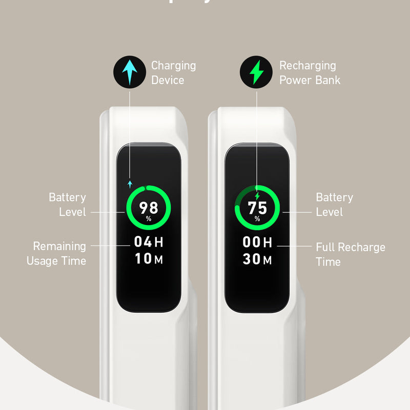 White Anker MagGo Power Bank 10K with MagSafe-compatible magnetic design and compact portable charging for smartphones.