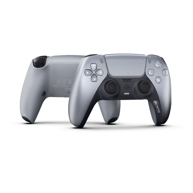 Battle Beaver Customs PS5 Pro Quick Pick controller in Starlight Blue with OEM design, showing the controller's vibrant color and ergonomic buttons.