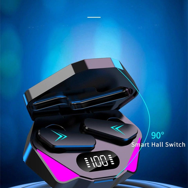 Stevvex Bluetooth gaming earbuds with mic, touch controls, low latency, noise reduction, and stereo sound for mobile gaming.