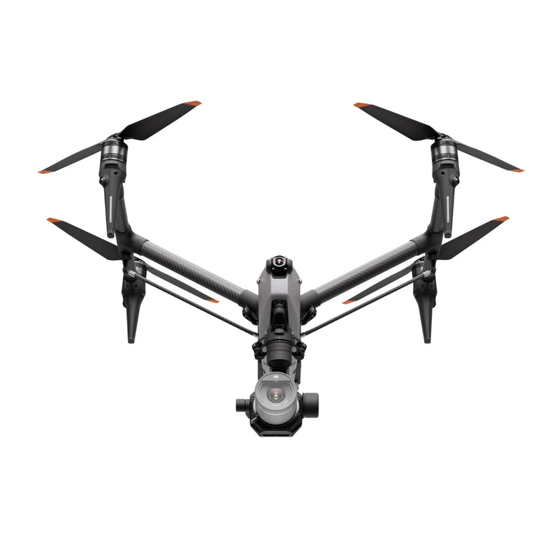 DJI Inspire 3 drone from DSLRPros Ready to Film Bundle, showing the sleek drone with camera and accessories on a white background.