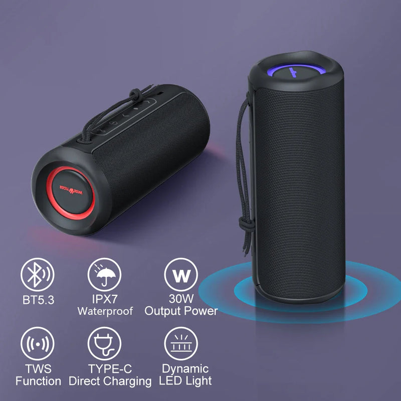 Blue Electronics Den P3 Portable Bluetooth Speaker with compact design and control buttons, ideal for on-the-go audio.