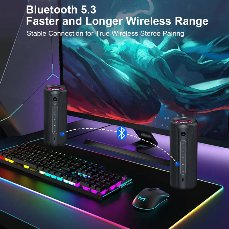 Blue P3 Portable Bluetooth Speaker by Electronics Den with compact design and built-in controls, ideal for on-the-go music.