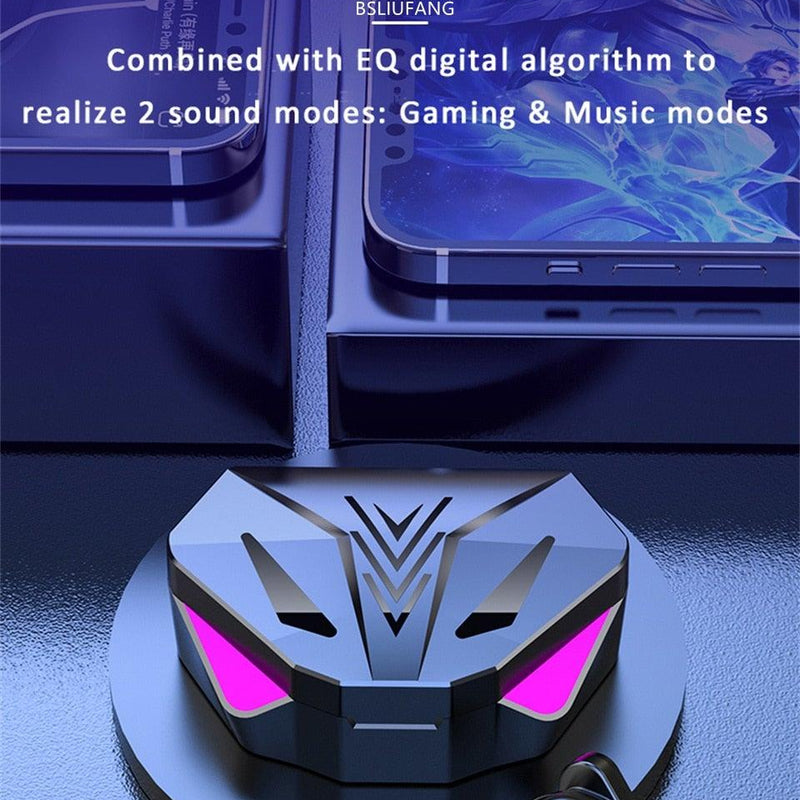 Stevvex Bluetooth gaming earbuds with mic, touch control, low latency, noise reduction, stereo sound, wireless design, for mobile gaming