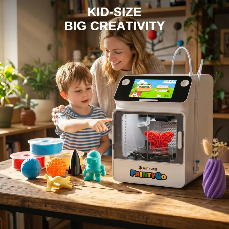 SainSmart Planet Explorer PLA filament bundle with 8 colorful 250g mini spools, 1.75mm diameter, high-speed, easy to print for FDM 3D printers.