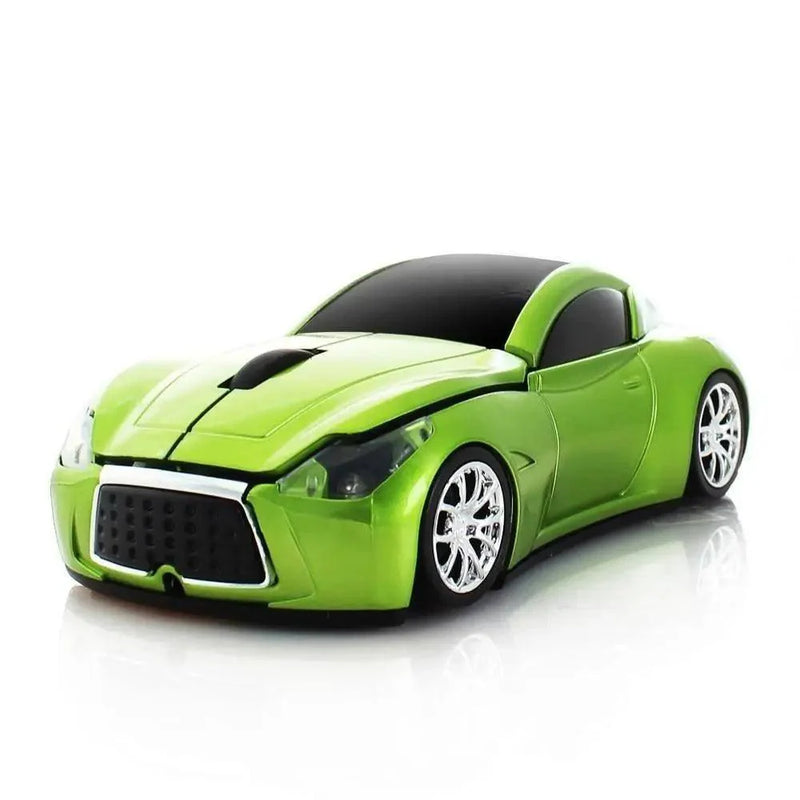 Red Stevvex Sport Car Shape Wireless Mouse with 1600DPI optical sensor, modern design for gaming and computer use.