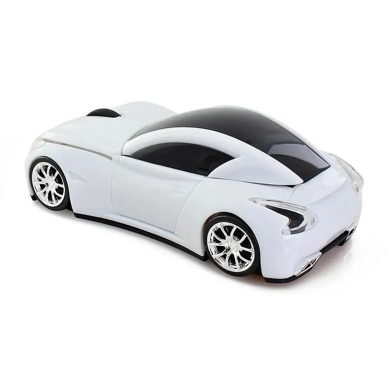 Red Stevvex wireless sports car-shaped computer mouse with 1600 DPI optical sensor, modern design for gaming and laptop use.