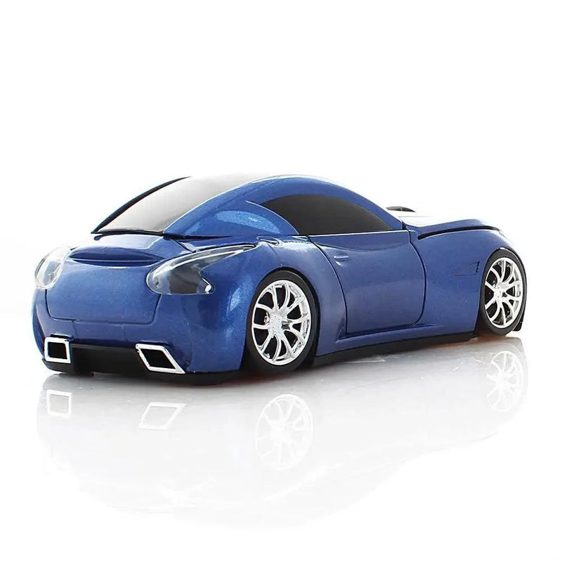 Red Stevvex Sport Car Shape Wireless Mouse with 1600DPI optical sensor, modern design ideal for gaming on computers and laptops.