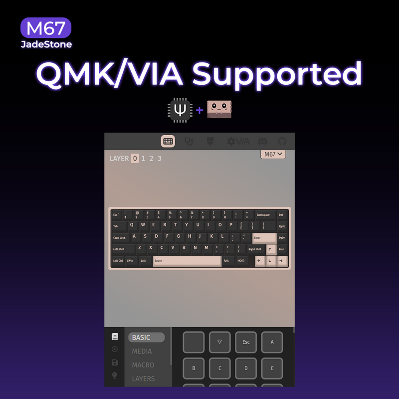 XVX M67 JadeStone Stellar White RGB mechanical keyboard with tri-mode wireless connectivity, backlit keys, and sleek design.